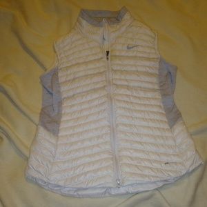Nike white puffer vest